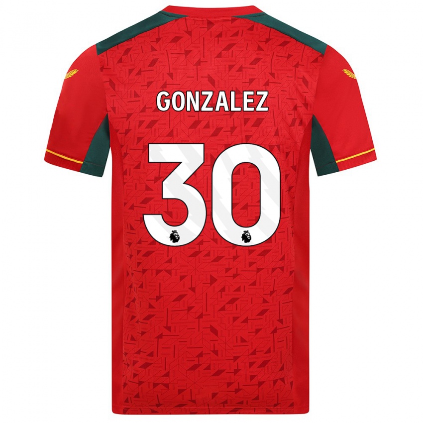Niño Camiseta Enso González #30 Rojo 2ª Equipación 2023/24 La Camisa Chile