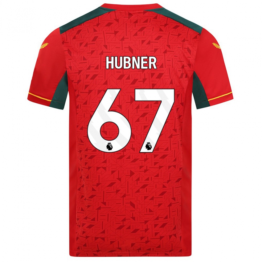 Niño Camiseta Justin Hubner #67 Rojo 2ª Equipación 2023/24 La Camisa Chile