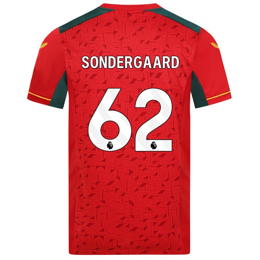 Niño Camiseta Andreas Sondergaard #62 Rojo 2ª Equipación 2023/24 La Camisa Chile