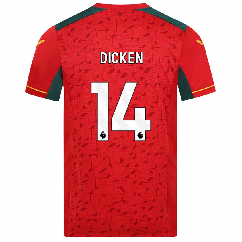 Niño Camiseta Amy Dicken #14 Rojo 2ª Equipación 2023/24 La Camisa Chile