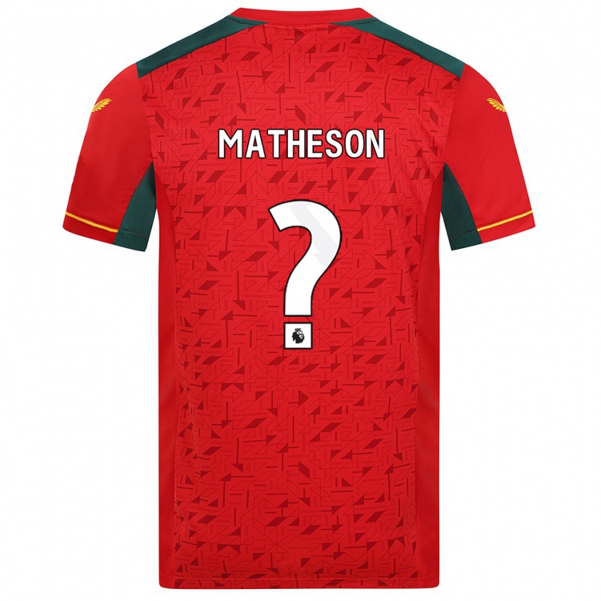 Niño Camiseta Luke Matheson #0 Rojo 2ª Equipación 2023/24 La Camisa Chile