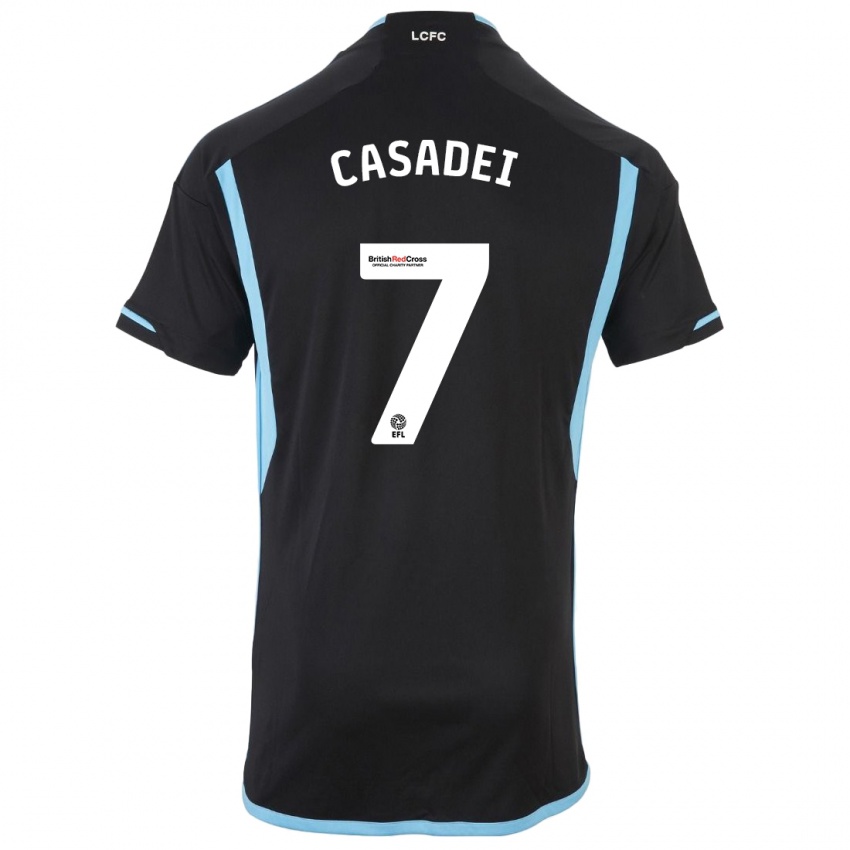 Niño Camiseta Cesare Casadei #7 Negro 2ª Equipación 2023/24 La Camisa Chile