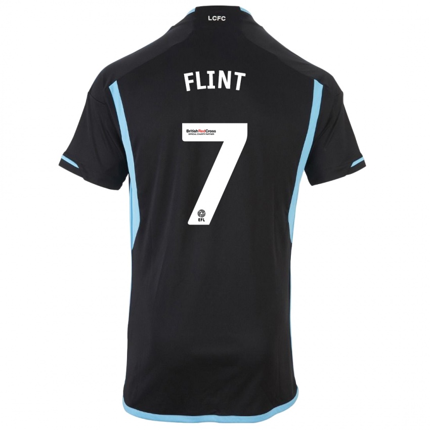 Niño Camiseta Natasha Flint #7 Negro 2ª Equipación 2023/24 La Camisa Chile