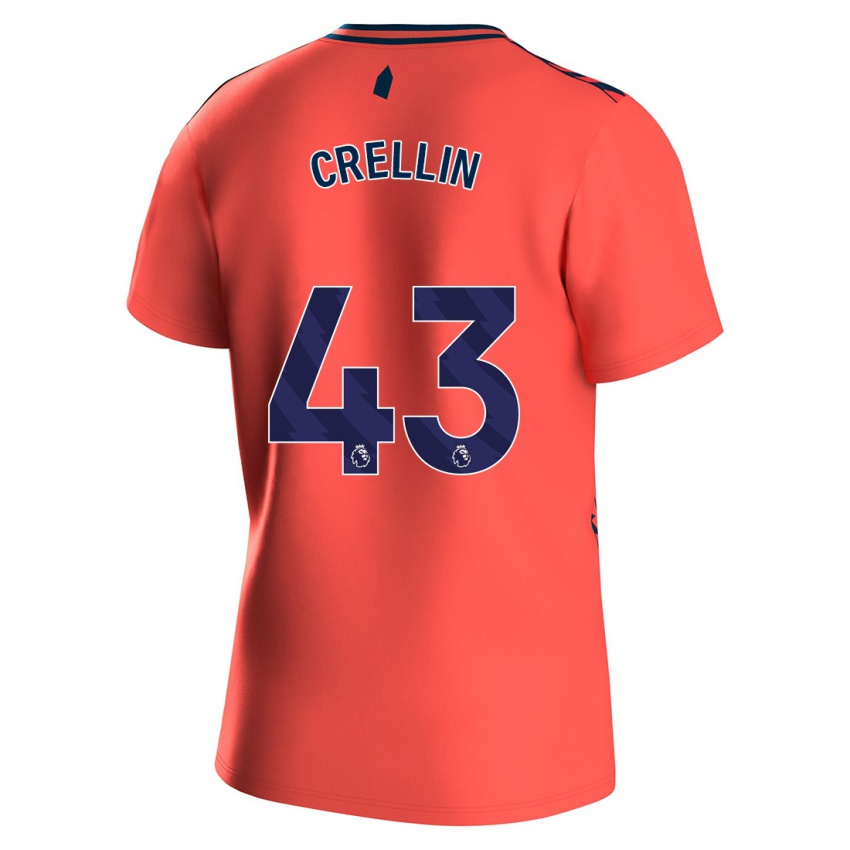 Niño Camiseta Billy Crellin #43 Coralino 2ª Equipación 2023/24 La Camisa Chile