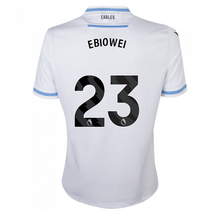 Niño Camiseta Malcolm Ebiowei #23 Blanco 2ª Equipación 2023/24 La Camisa Chile