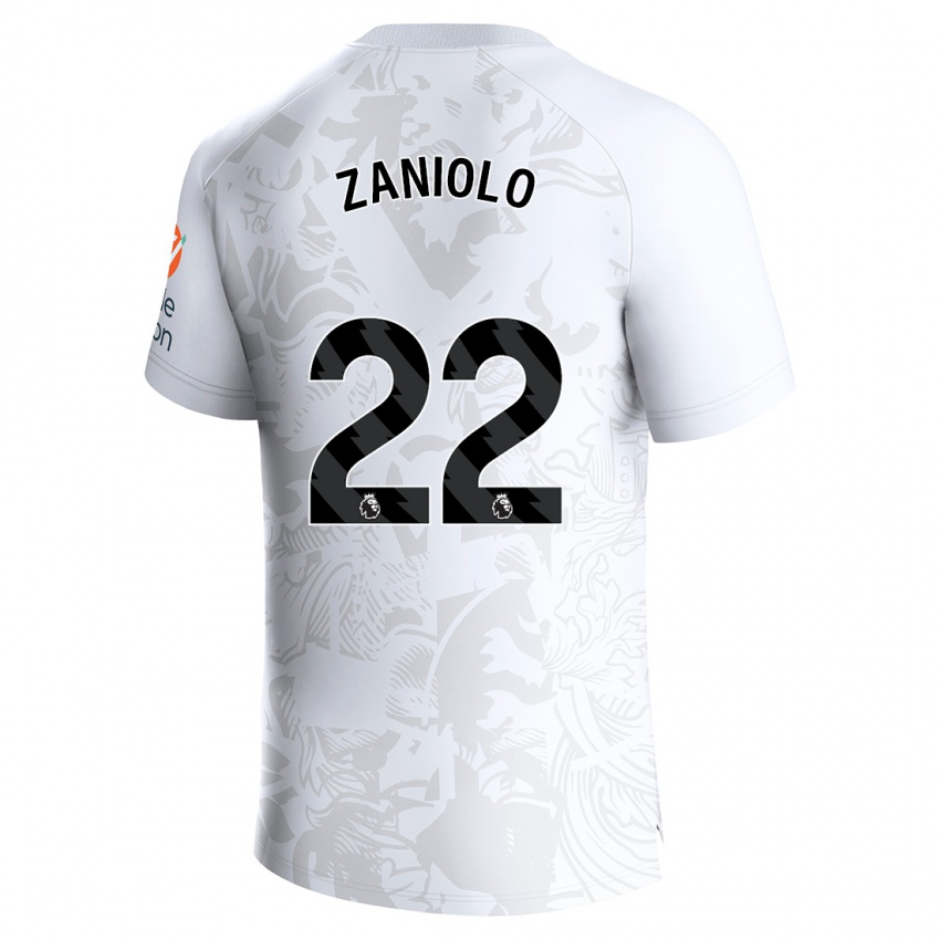 Niño Camiseta Nicolo Zaniolo #22 Blanco 2ª Equipación 2023/24 La Camisa Chile