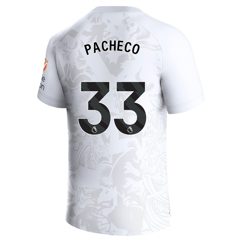 Niño Camiseta Maz Pacheco #33 Blanco 2ª Equipación 2023/24 La Camisa Chile