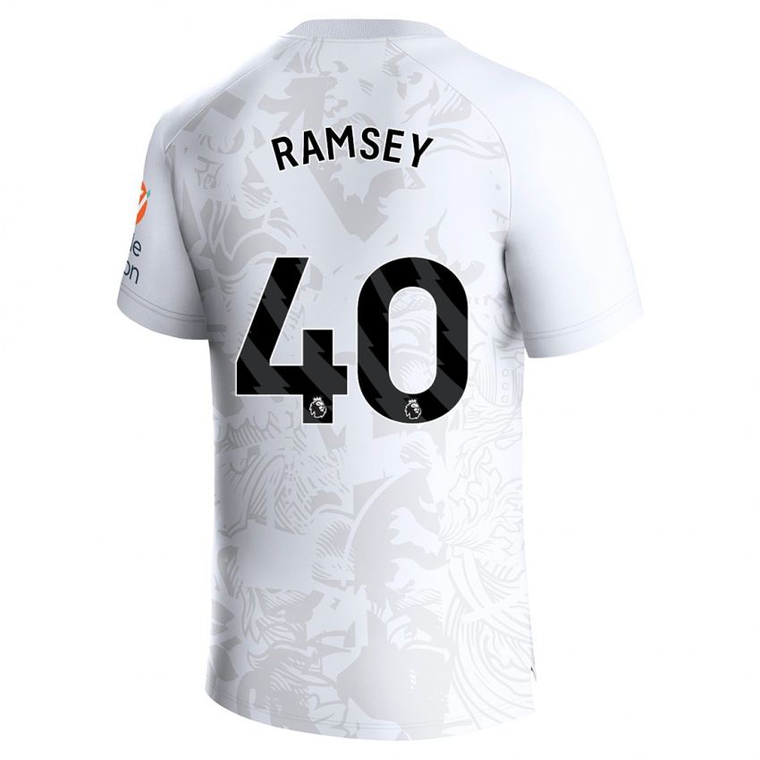 Niño Camiseta Aaron Ramsey #40 Blanco 2ª Equipación 2023/24 La Camisa Chile