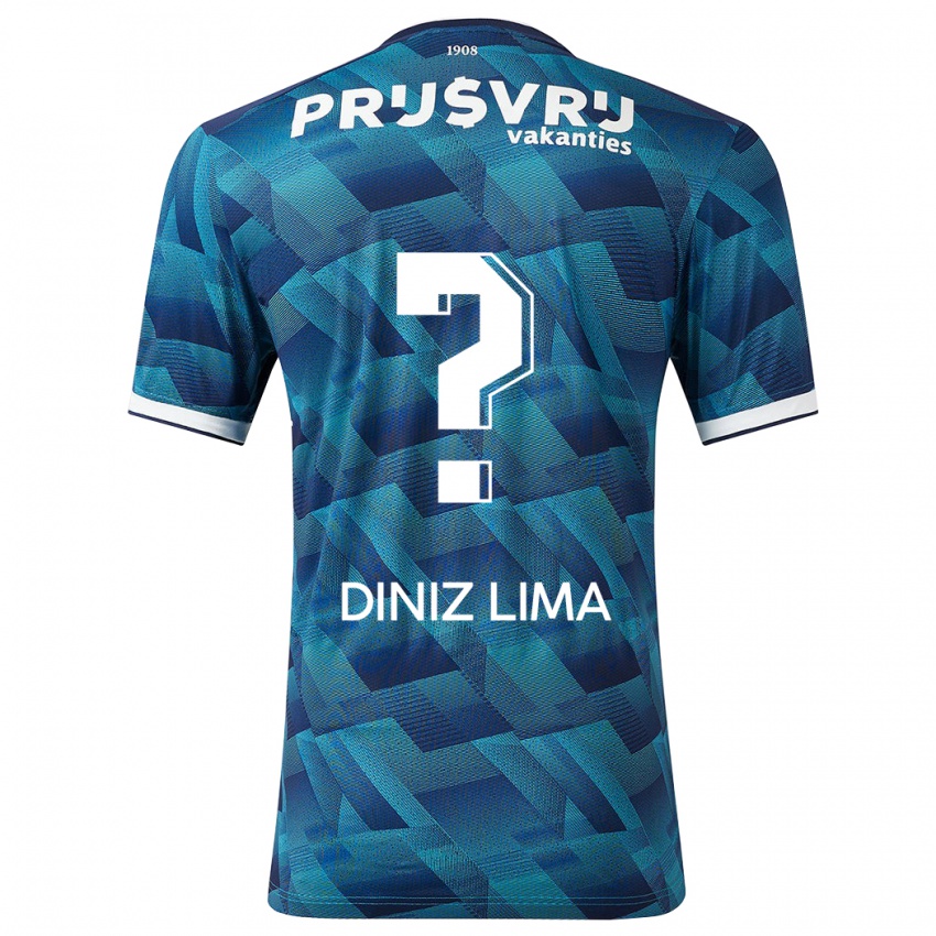 Niño Camiseta Lucas Diniz Lima #0 Azul 2ª Equipación 2023/24 La Camisa Chile