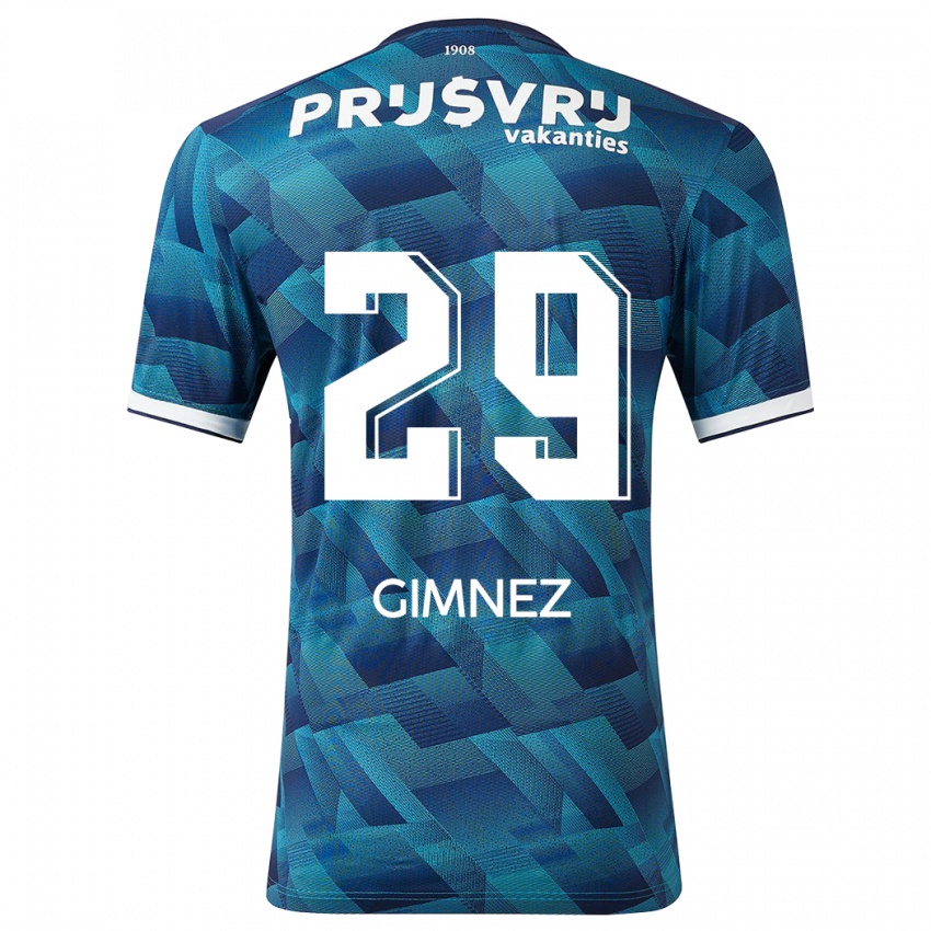 Niño Camiseta Santiago Gimnez #29 Azul 2ª Equipación 2023/24 La Camisa Chile
