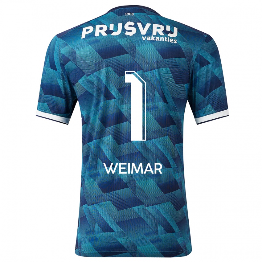 Niño Camiseta Jacintha Weimar #1 Azul 2ª Equipación 2023/24 La Camisa Chile