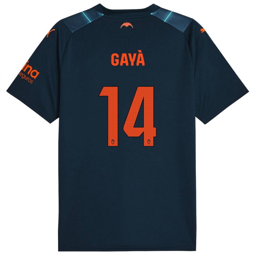 Niño Camiseta Jose Gaya #14 Azul Marino 2ª Equipación 2023/24 La Camisa Chile