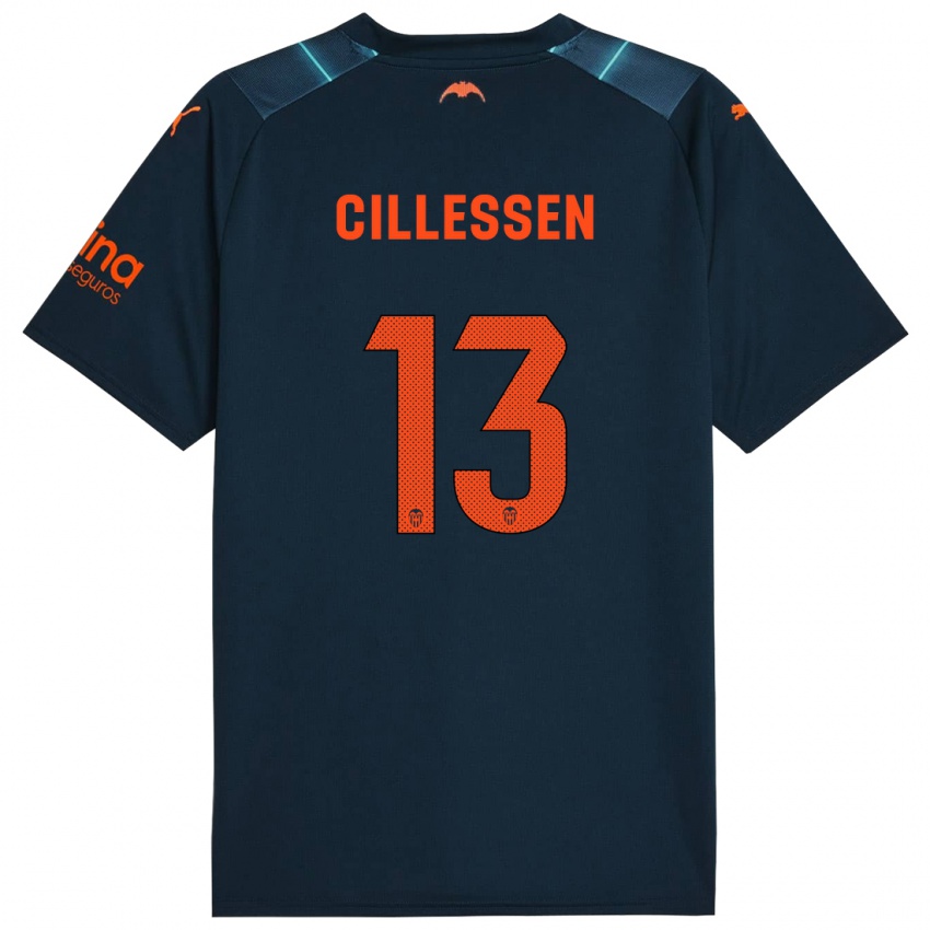 Niño Camiseta Jasper Cillessen #13 Azul Marino 2ª Equipación 2023/24 La Camisa Chile