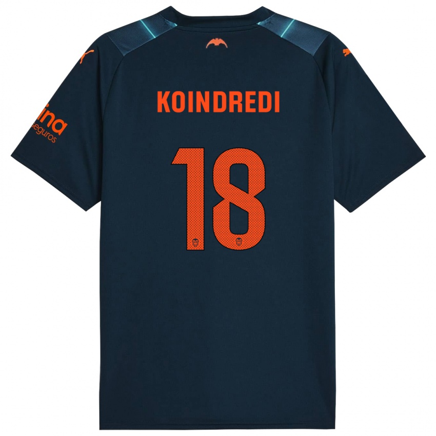 Niño Camiseta Koba Koindredi #18 Azul Marino 2ª Equipación 2023/24 La Camisa Chile