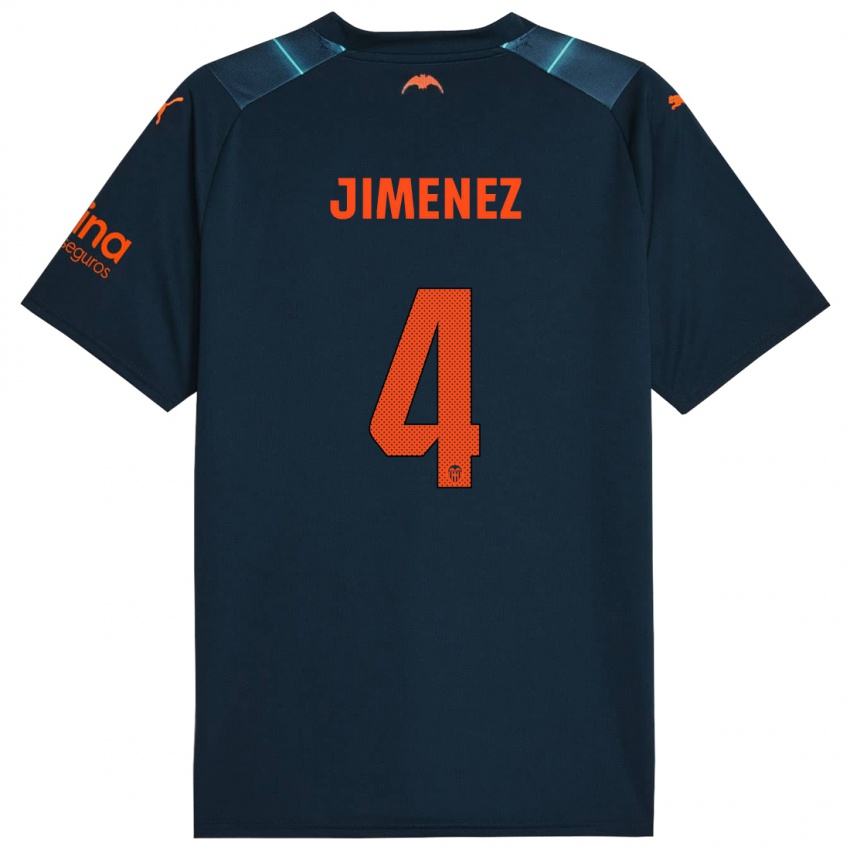 Niño Camiseta Maria Jimenez #4 Azul Marino 2ª Equipación 2023/24 La Camisa Chile
