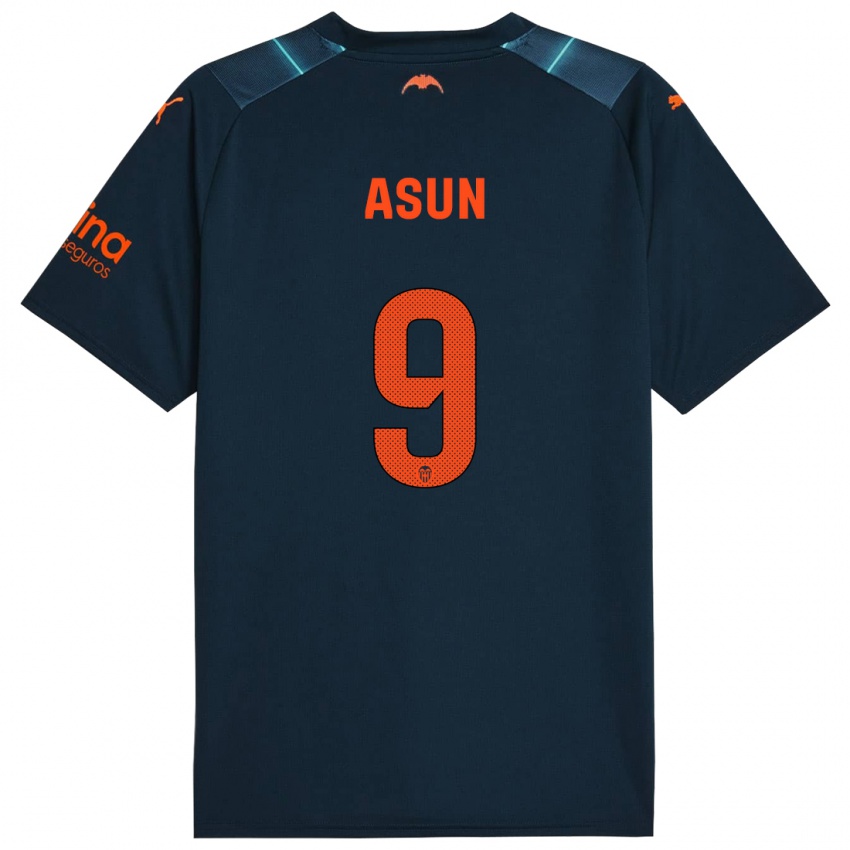 Niño Camiseta Asun #9 Azul Marino 2ª Equipación 2023/24 La Camisa Chile