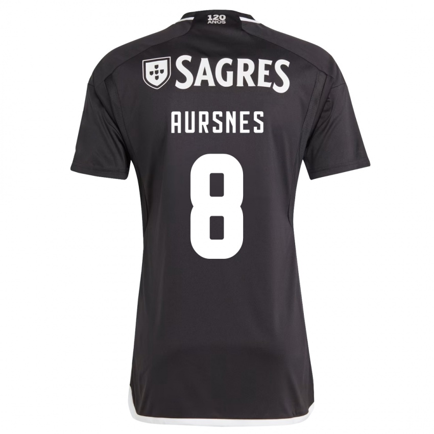 Niño Camiseta Fredrik Aursnes #8 Negro 2ª Equipación 2023/24 La Camisa Chile