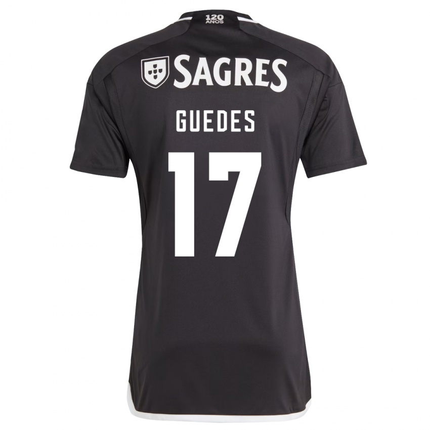 Niño Camiseta Goncalo Guedes #17 Negro 2ª Equipación 2023/24 La Camisa Chile