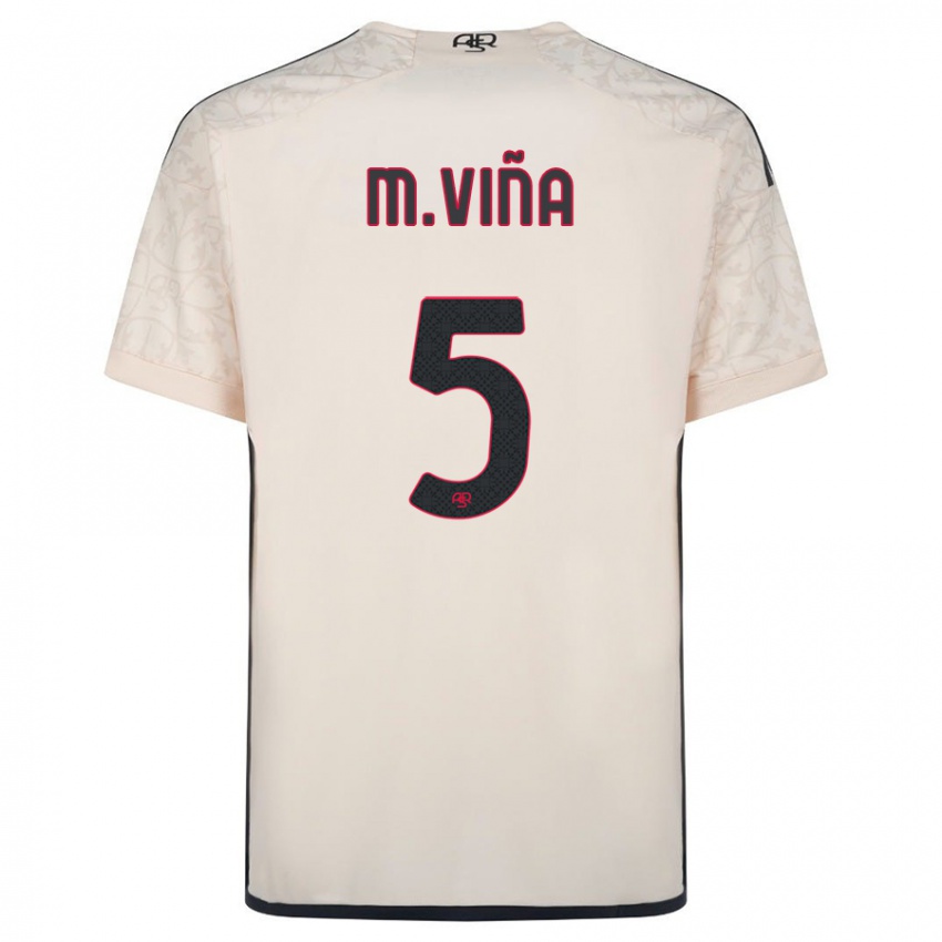 Niño Camiseta Matias Vina #5 Blanquecino 2ª Equipación 2023/24 La Camisa Chile