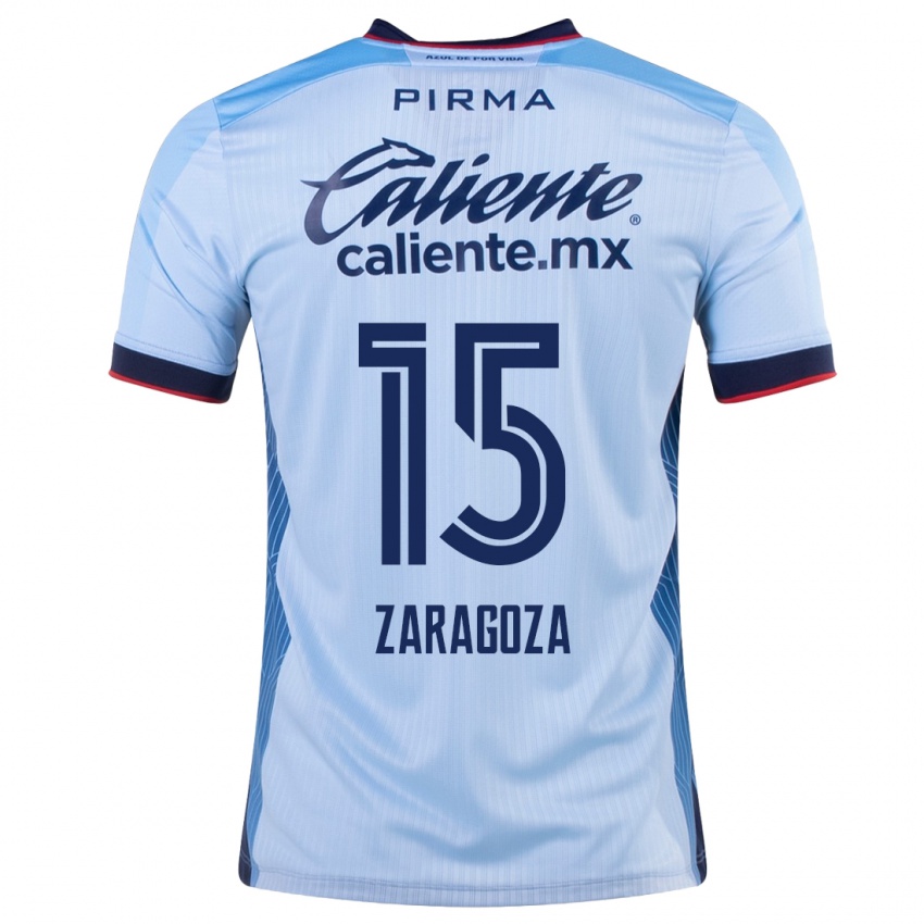 Niño Camiseta Nancy Zaragoza #15 Cielo Azul 2ª Equipación 2023/24 La Camisa Chile