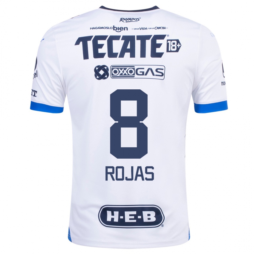 Niño Camiseta Joao Rojas #8 Blanco 2ª Equipación 2023/24 La Camisa Chile
