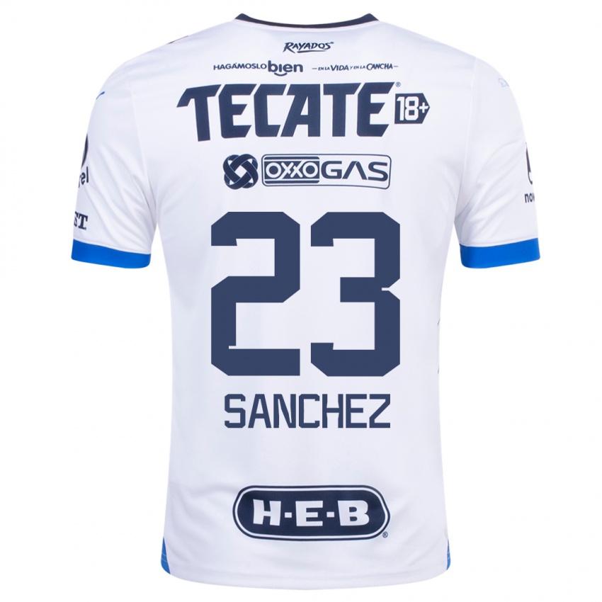 Niño Camiseta Gustavo Sanchez #23 Blanco 2ª Equipación 2023/24 La Camisa Chile