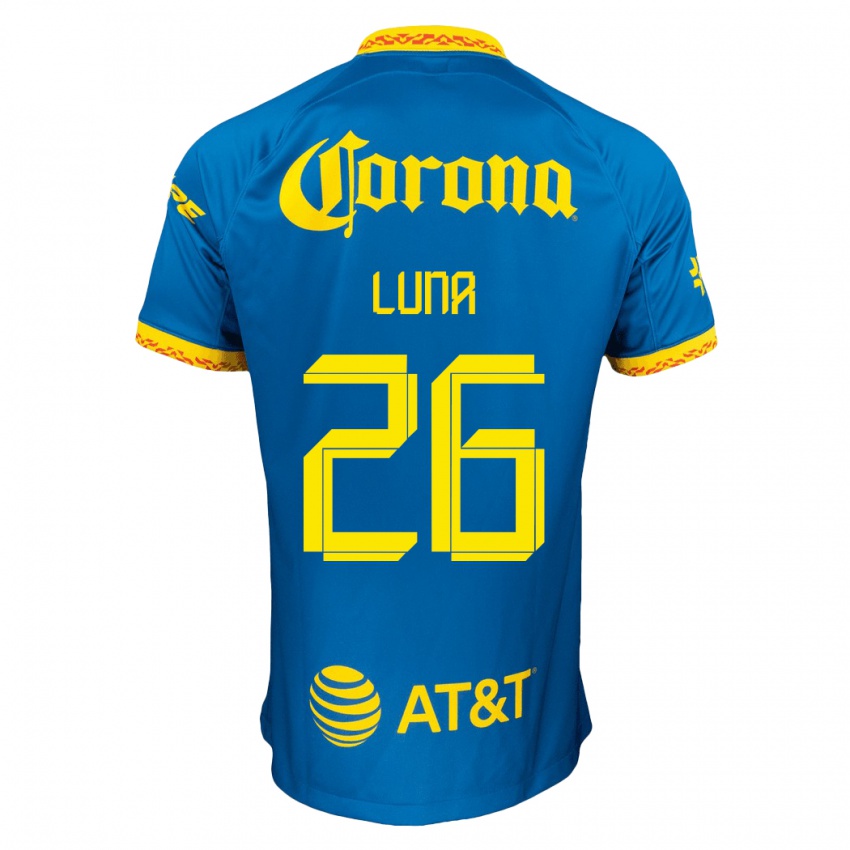 Niño Camiseta Karen Luna #26 Azul 2ª Equipación 2023/24 La Camisa Chile