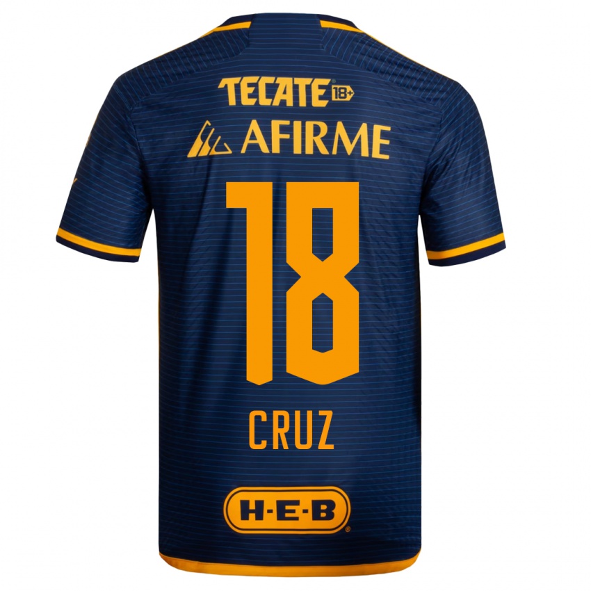 Niño Camiseta Belen Cruz #18 Azul Oscuro 2ª Equipación 2023/24 La Camisa Chile