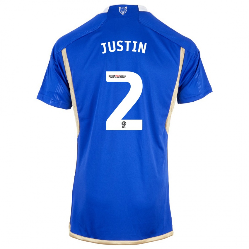 Hombre Camiseta James Justin #2 Azul Real 1ª Equipación 2023/24 La Camisa Chile
