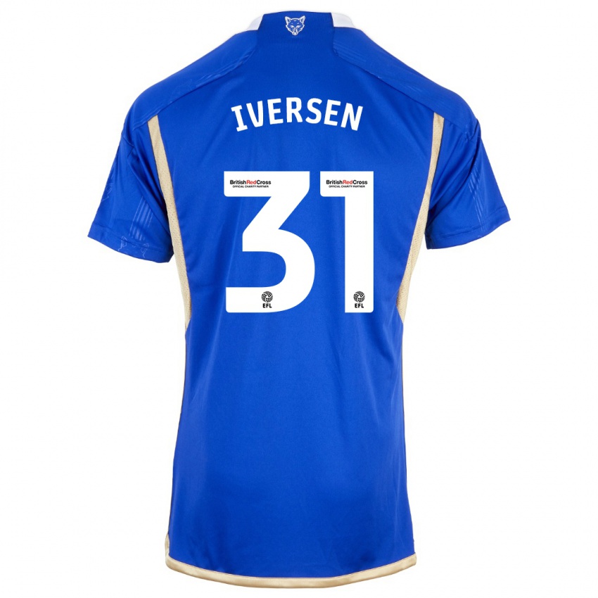 Hombre Camiseta Daniel Iversen #31 Azul Real 1ª Equipación 2023/24 La Camisa Chile