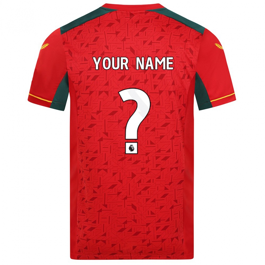 Hombre Camiseta Su Nombre #0 Rojo 2ª Equipación 2023/24 La Camisa Chile