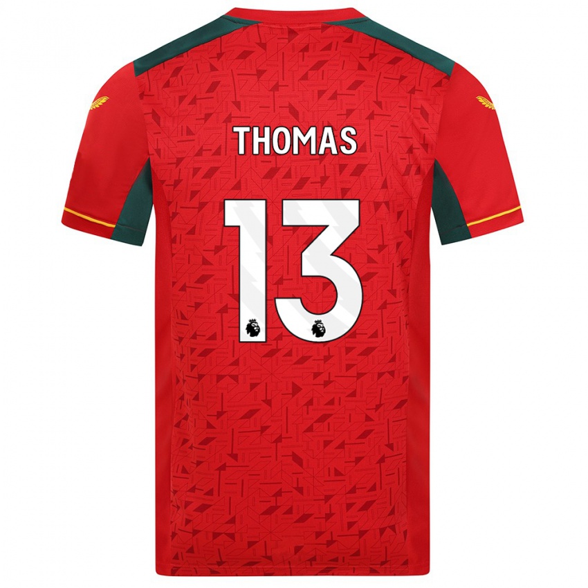 Hombre Camiseta Bec Thomas #13 Rojo 2ª Equipación 2023/24 La Camisa Chile