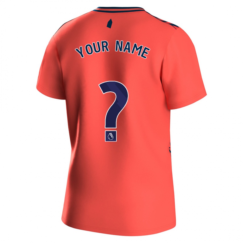 Hombre Camiseta Su Nombre #0 Coralino 2ª Equipación 2023/24 La Camisa Chile