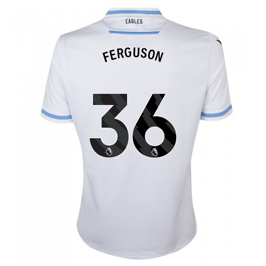 Hombre Camiseta Nathan Ferguson #36 Blanco 2ª Equipación 2023/24 La Camisa Chile