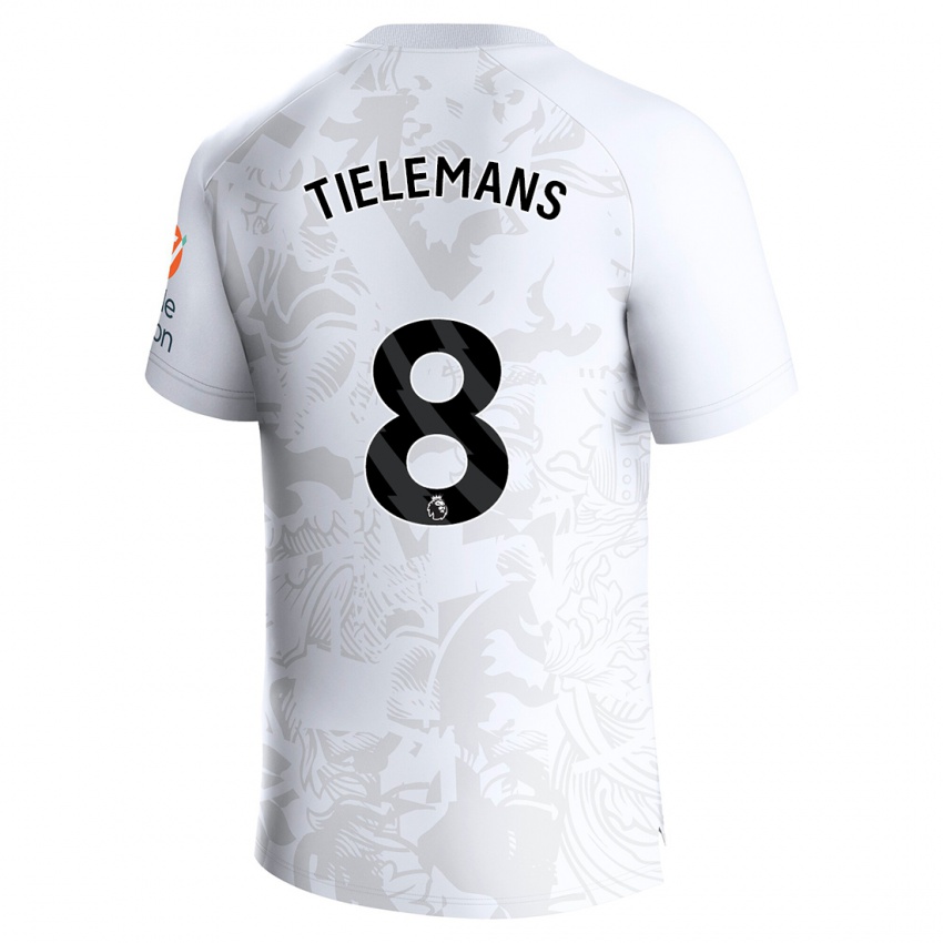 Hombre Camiseta Youri Tielemans #8 Blanco 2ª Equipación 2023/24 La Camisa Chile