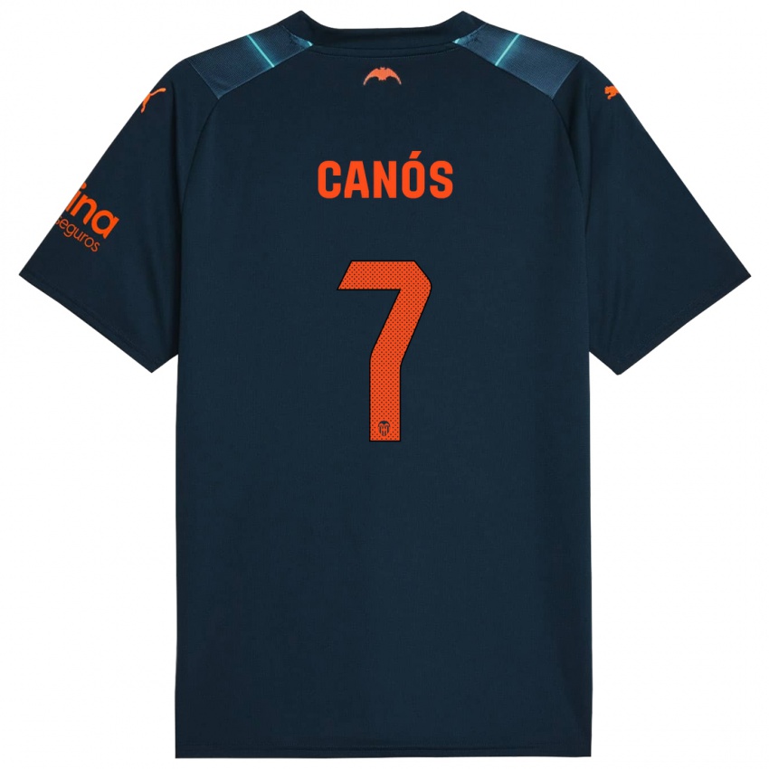 Hombre Camiseta Sergi Canós #7 Azul Marino 2ª Equipación 2023/24 La Camisa Chile