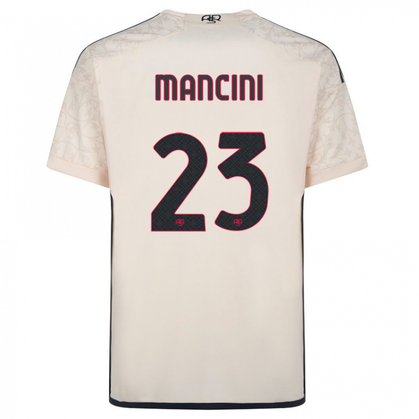 Hombre Camiseta Gianluca Mancini #23 Blanquecino 2ª Equipación 2023/24 La Camisa Chile