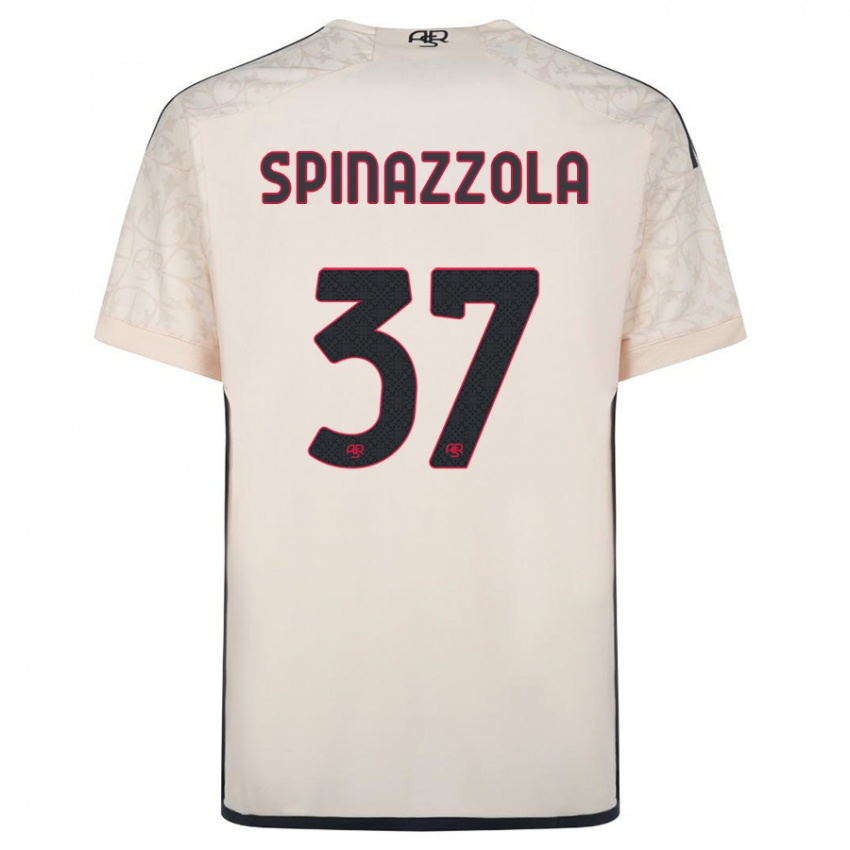 Hombre Camiseta Leonardo Spinazzola #37 Blanquecino 2ª Equipación 2023/24 La Camisa Chile