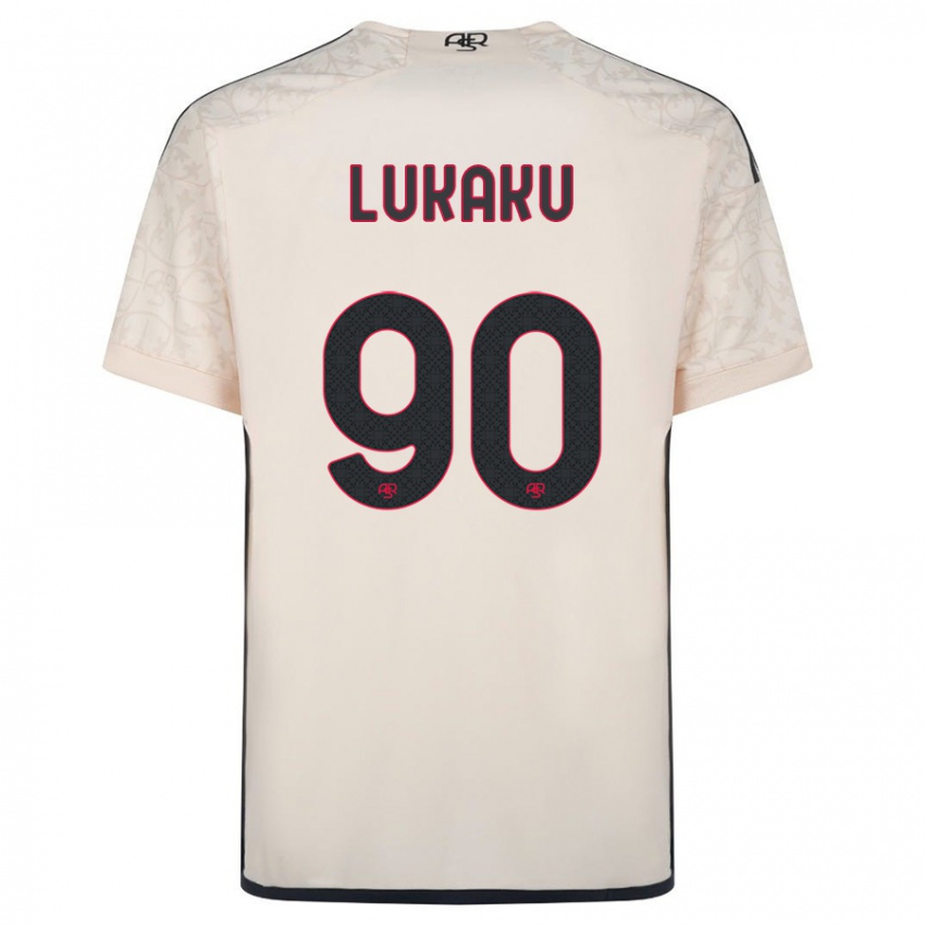 Hombre Camiseta Romelu Lukaku #90 Blanquecino 2ª Equipación 2023/24 La Camisa Chile