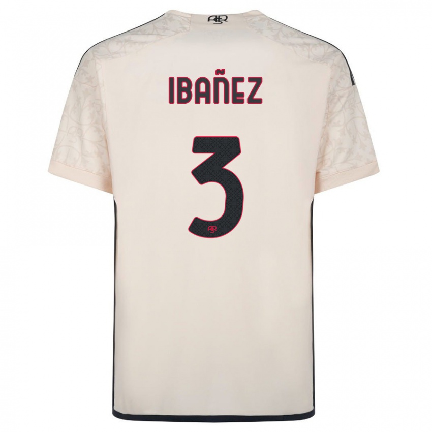 Hombre Camiseta Roger Ibanez #3 Blanquecino 2ª Equipación 2023/24 La Camisa Chile