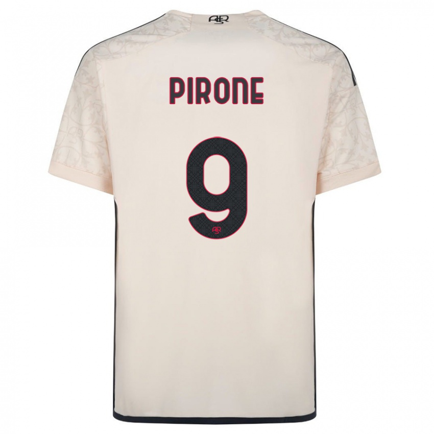 Hombre Camiseta Valeria Pirone #9 Blanquecino 2ª Equipación 2023/24 La Camisa Chile