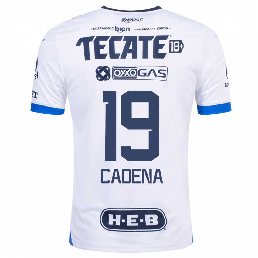 Hombre Camiseta Mariana Cadena #19 Blanco 2ª Equipación 2023/24 La Camisa Chile