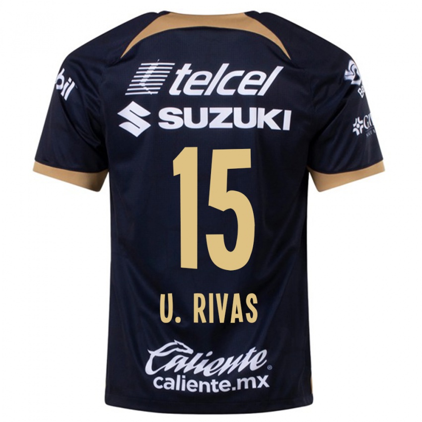 Hombre Camiseta Ulises Rivas #15 Azul Oscuro 2ª Equipación 2023/24 La Camisa Chile