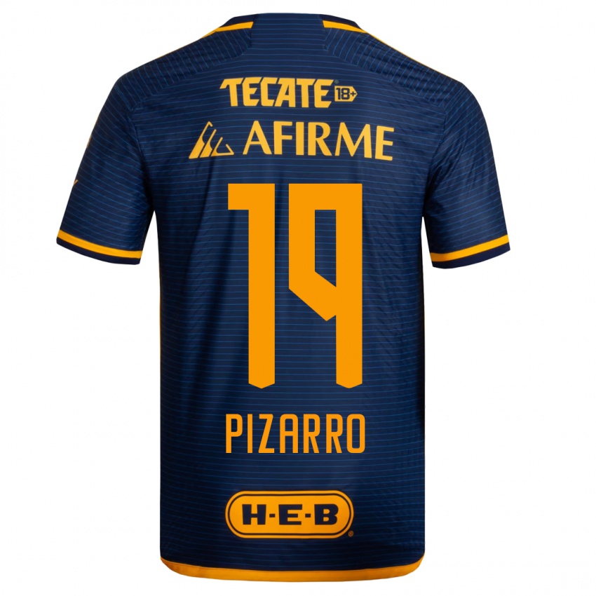 Hombre Camiseta Guido Pizarro #19 Azul Oscuro 2ª Equipación 2023/24 La Camisa Chile