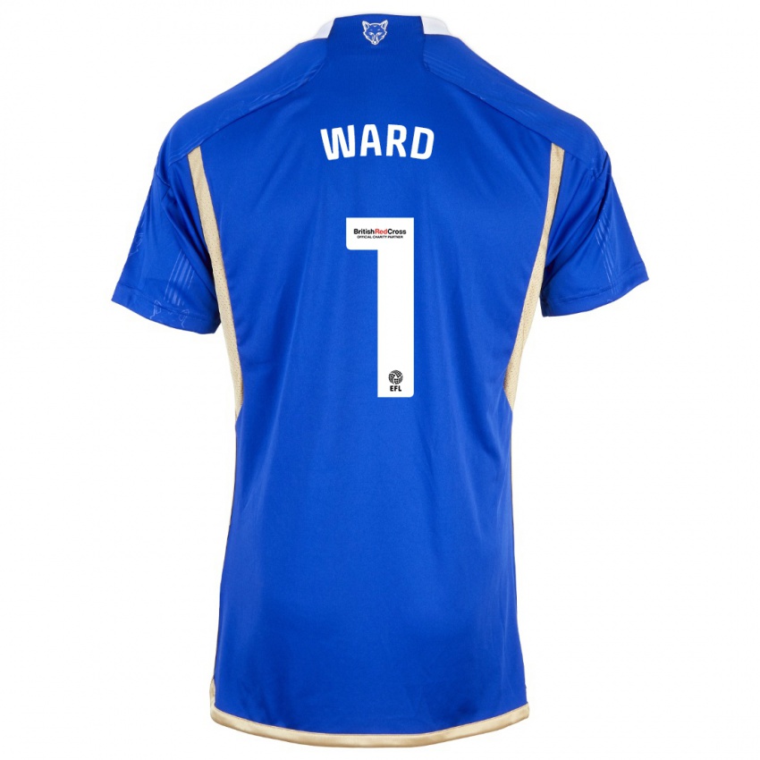 Mujer Camiseta Danny Ward #1 Azul Real 1ª Equipación 2023/24 La Camisa Chile