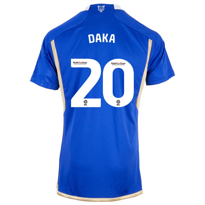 Mujer Camiseta Patson Daka #20 Azul Real 1ª Equipación 2023/24 La Camisa Chile