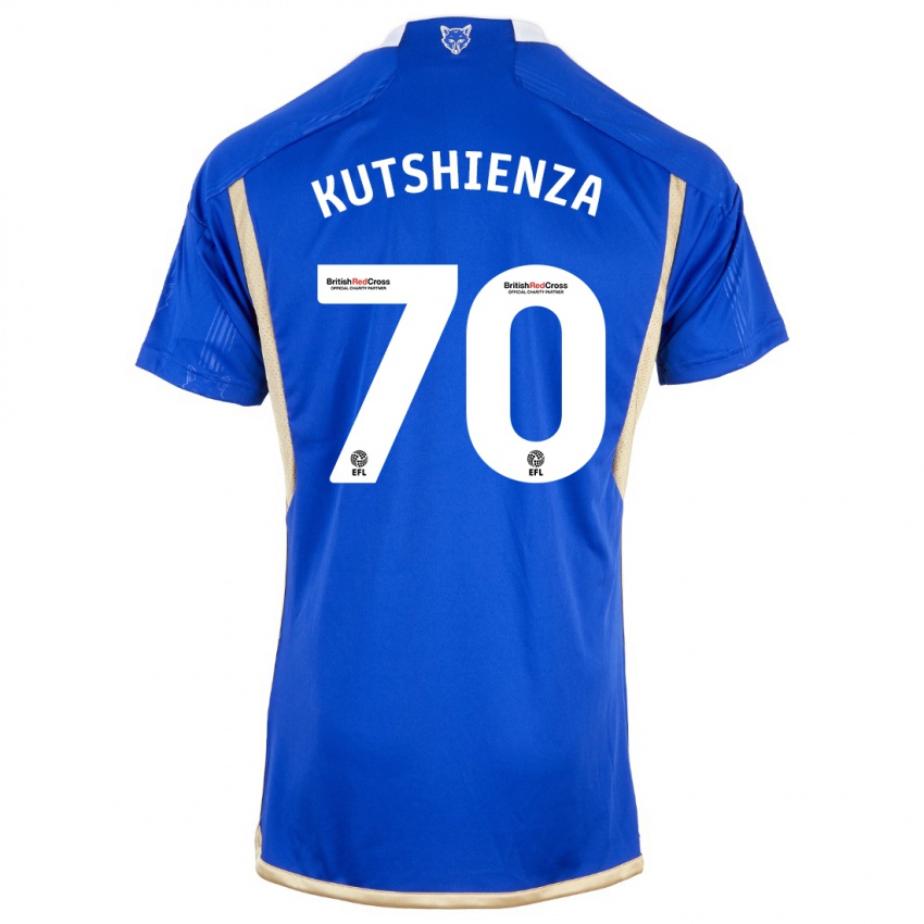 Mujer Camiseta Jesper Kutshienza #70 Azul Real 1ª Equipación 2023/24 La Camisa Chile
