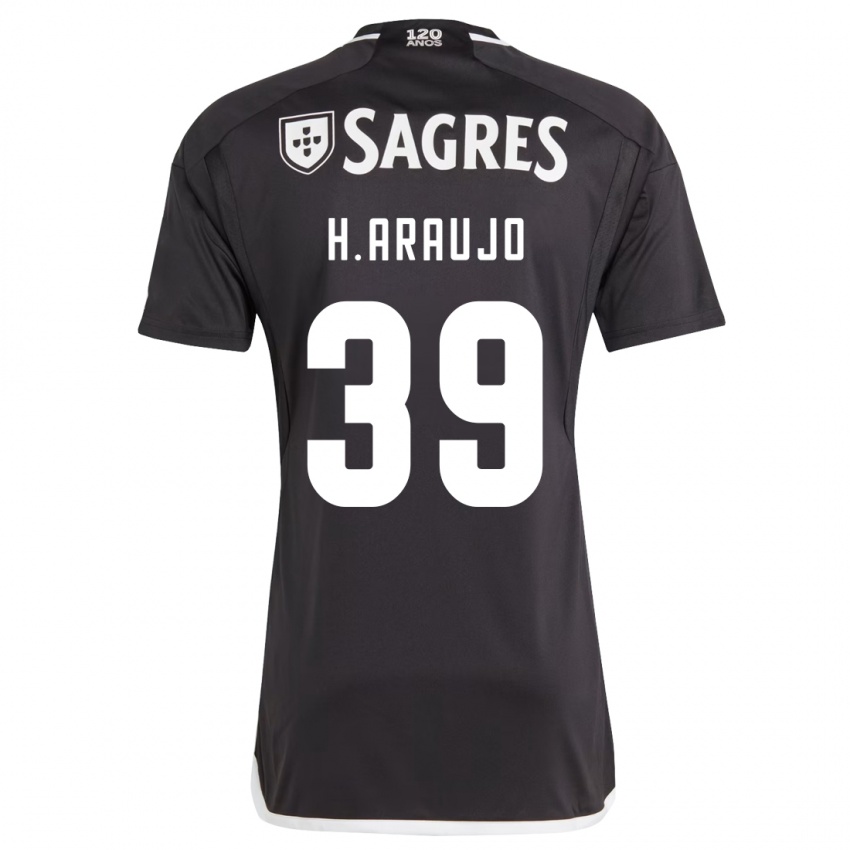 Mujer Camiseta Henrique Araujo #39 Negro 2ª Equipación 2023/24 La Camisa Chile