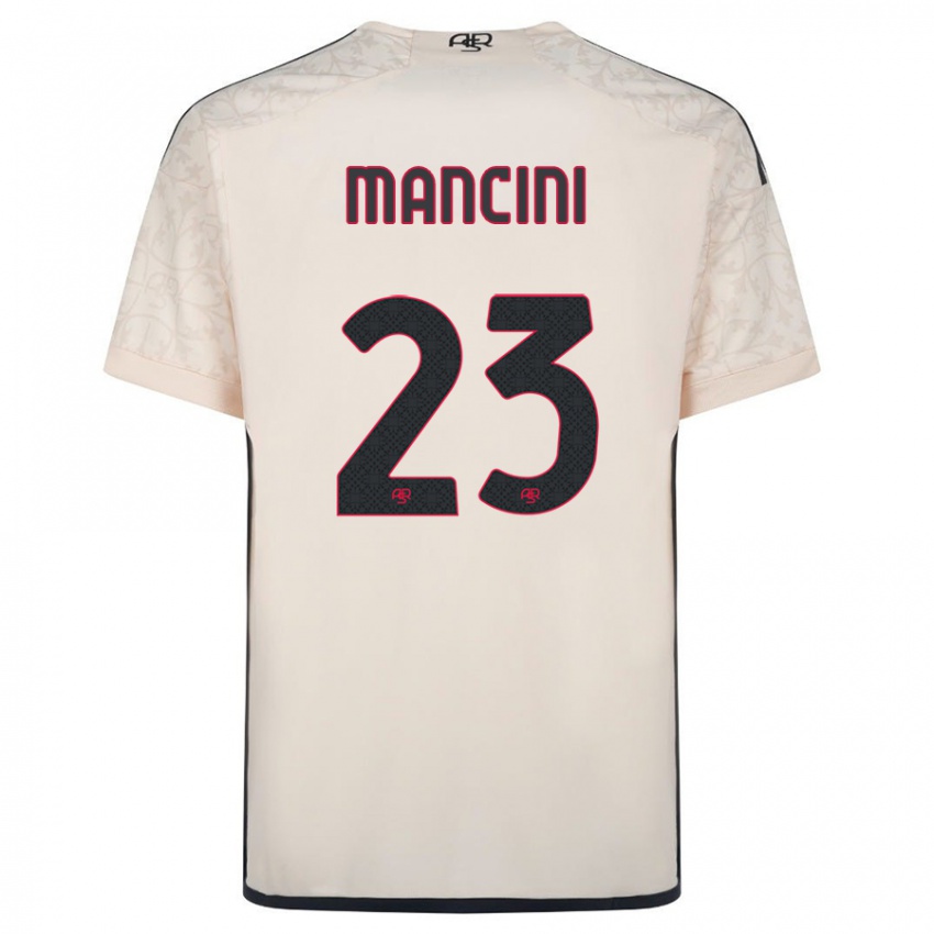 Mujer Camiseta Gianluca Mancini #23 Blanquecino 2ª Equipación 2023/24 La Camisa Chile