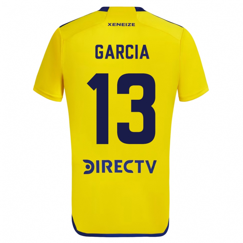 Mujer Camiseta Javier Garcia #13 Amarillo 2ª Equipación 2023/24 La Camisa Chile
